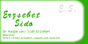 erzsebet sido business card