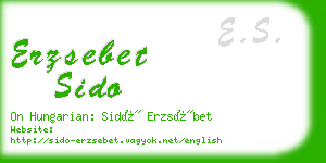 erzsebet sido business card